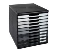 Module de classement Exacompta Modulo 10 tiroirs - noir/gris