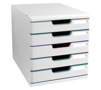 Exacompta - Réf. 301303D - MODULO A4 Autentik - Module de classement 5 tiroirs fermés pour documents A4+ - Dimensions extérieures : Prof. 35 x largeur 28,8 x Hauteur 32 cm - Assortis