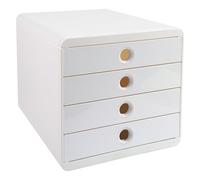 Module de classement Exacompta Pop Box 4 tiroirs - blanc