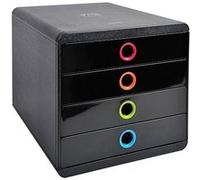 Module de classement Exacompta Pop Box 4 tiroirs noir Noir
