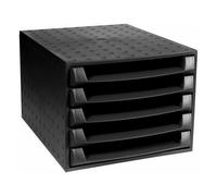 Module de classement Exacompta The Box gamme Skandi 5 tiroirs - Noir