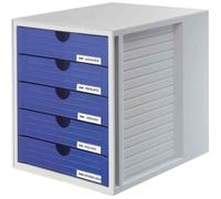 HAN SYSTEMBOX 1450-14 Caisson à tiroirs gris clair DIN A4, DIN C4 Nombre de tiroirs: 5