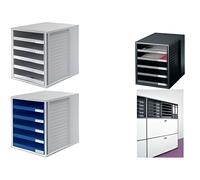 HAN 1401-11 Caisson à tiroirs gris clair DIN A4 Nombre de tiroirs: 5