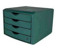 helit Boîte de tiroir avec blocage d’extraction 4 tiroirs vert H215xl265xP332 mm