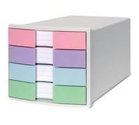 Module de classement IMPULS, 4 tiroirs, noir/pastel