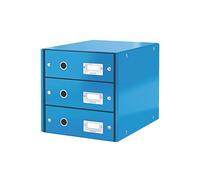 Leitz Boîte Rangement Clicketstore 3 Tiroirs Bleu