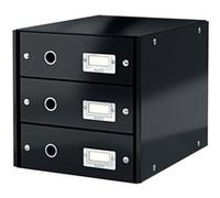 Leitz - Bloc de rangement pour bureau Wow - 3 tiroirs A4 - Noir