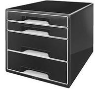 Module de classement Leitz Wow 4 tiroirs noir Noir