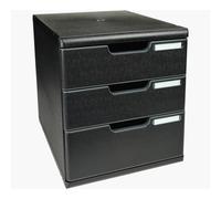 Exacompta Module de classement Modulo 325414D 3 tiroirs noir recyclé