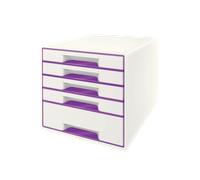 Module de classement pour bureau avec 5 tiroirs - Violet