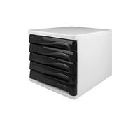 helit Module de classement 'the wave', 5 tiroirs, blanc/noir G