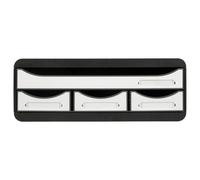 Exacompta - Réf. 3197213D - Toolbox mini caisson individuel à 4 tiroirs pour ranger les petits ustensiles - Dimensions extérieures : Profondeur 27 x largeur 35,5 x Hauteur 13,5 cm - Blanc brillant
