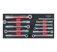 Module de clés à pipe débouchées - 6 pans, 11 pièces - KS TOOLS - 713.2011