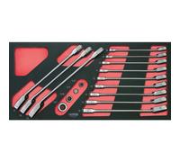 KS Tools – Module de clés mixtes à cliquet réversible GEARplus 713.2027 – 16 pièces 8–19 mm