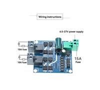 Module de Commande de Moteur CC Bidirectionnel 7 A 160 W de Qualité Industrielle, Modulation de Largeur D'Impulsion (PWM) Positive/Négative, Logique
