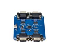 Module de Communication USB Vers RS232 4 Canaux avec Puce CH344Q Prenant en Charge la Transmission et la Réception Duplex Intégral sur 4 Canaux pour