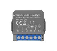 Module de commutateur de rideau pour contrôleur de store sans fil RF433, compatible avec WiFi AC100-240 V 50/60 Hz, charge maximale 3 A, certifié IP20, compatible avec application et contrôle vocal