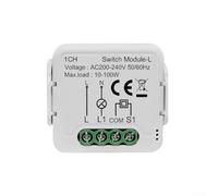 Module de commutateur intelligent pour Tuya compatible avec ZigBee - Pas de fil neutre nécessaire pour la domotique intelligente - Contrôle vocal et fonction minuterie avec intégration (2 CH)