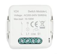 Module de commutateur pour Tuya pour ZigBee L 230 V AC sans fil neutre Installation compatible avec et contrôle par application (1 CH)