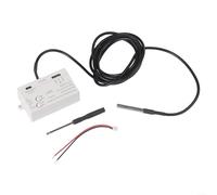 Module de commutation avec sonde de capteur en acier inoxydable pour contrôle intelligent de la température et de l'humidité Tuya, fonctionnement à distance via application ou assistant vocal, gestion