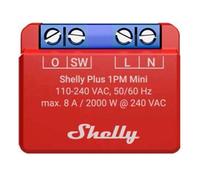 Shelly 1PM Mini Gen3 - Micromodule relais interrupteur Wi-Fi, 1 Canal 8A, Compteur consommation électrique, Éclairage connecté, Commande à distance app, Compatible avec Alexa, Google Home, SmartThings