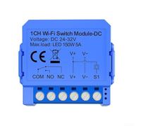 Module de commutation Wi-Fi intelligent pour Tuya | Pour contrôleur basse tension à connexion sèche sans contact | Programme de minuterie de commande vocale | ABS 5 A 150 W AC100-240 V CC 24-32 V |
