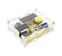 Module de Compteur de Fréquence 1Hz-50MHz Module de Testeur D'oscillateur à Cristal Kit de Bricolage avec Boîtier Jaune
