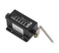 Module de compteur mécanique à 6 chiffres pour machines industrielles de poinçonnage et d'impression, modèle D94-S, rapport de transmission, réinitialisable avec bouton rotatif, noir
