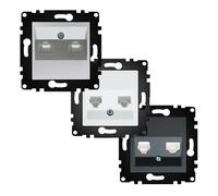 Module de connexion Internet et téléphone gris idéal pour optimiser les réseaux et la communication au bureau et à la maison.