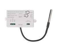 Module de contrôle de température et d'humidité intelligent WiFi avec capteur en acier inoxydable compatible avec Smart Life/App Voice Control pour domotique (A)