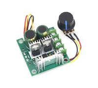 Module de contrôleur de Vitesse de Moteur PWM, Carte de Commande 12 V-40 V 10 A 13 kHz avec Bouton Externe et dissipateur de pour Commande de Petit Moteur de Pompe de Ventilateur