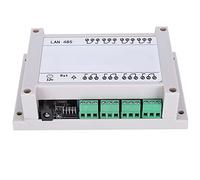 Module de Contrôleur Relais avec Boîtier, Carte de Relais Ethernet Ethernet RJ45 IP Relais Télécommande Contrôleur Serveur Web Réseau 8 Canaux Carte de Module de Relais 250 V/AC 10A(Blanc)