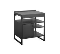 swe uisine extérieure Acier 1 Porte 3 étagères L80cm Noir - Kea