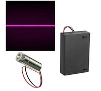 Module de Diode Laser, CTRICALVER 1pcs 405nm violet Ligne Laser 3-5V, Distance Focale Réglable, avec Lentille en Piastique + 1pcs 4,5V AA Batterie Boite (Forme de la source lumineuse: ligne)