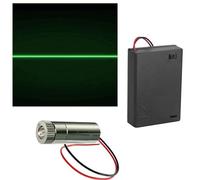 Module de Diode Laser, CTRICALVER 1pcs 520nm Vert LigneLaser 3-5V, Distance Focale Réglable, avec Lentille en Piastique + 1 pcs 4,5V AA Batterie Boite (Forme de la source lumineuse: ligne)