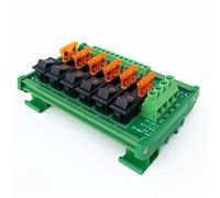 Module de distribution AC/DC sur rail DIN DCSF-1087G6-A3 à 6 positions | Tableau de distribution à vis commutée for câblage sur rail DIN 11-20 AWG(Red)