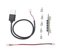 Module de distribution d'alimentation IA005 à quatre canaux pour Tuozhu - Commutateurs principaux et canaux imprimés en 3D - Protection contre les surintensités - USB PH2.0 2P SH1.0 - Interfaces LED