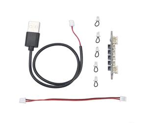 Module de distribution d'alimentation IA005 à quatre canaux pour Tuozhu - Commutateurs principaux et canaux imprimés en 3D - Protection contre les surintensités - USB PH2.0 2P SH1.0 - Interfaces LED
