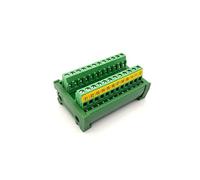 Module de distribution de bornier à vis à 12 positions 24A/400V à montage sur rail DIN 1 pièce.