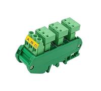 Module de distribution de bornier enfichable à montage sur rail DIN mince 30A/300V 3x3 positions.