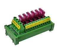 Module de distribution de fusibles d'alimentation CC (6 positions, montage sur rail DIN)