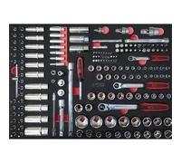 Module de douilles et accessoires 1/4'',3/8', 1/2'' KSTOOLS - 175 pièces - 711.1011