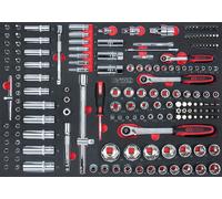 Module de douilles et accessoires 1/4' - 3/8' - 1/2' 175 pièces KS TOOLS - 711.1011