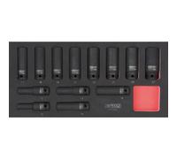 Module de douilles longues à chocs 1/2''KS TOOLS - 13 pièces - 713.1030