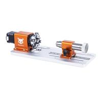 Module de gravure rotatif 4ème axe FoxAlien avec 4 mandrins à mors, rapport de réduction 30:1 pour machine à graver Masuter Pro et Masuter 3 CNC Router avec moteur pas à pas NEMA17