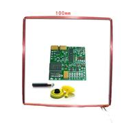 Module de lecteur d'étiquettes d'animaux RFID AGV,longue distance 125-134.2K,Interface TTL ISO11784/85 FDX-B + 2 étiquettes - Type square antenna