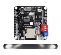 Module de lecture vocale 20 W USB programmable lecteur MP3 8 Mo avec 10 ports de déclenchement pour cartes de vœux, jouets, systèmes d'alarme 52 x 52 mm (CH9312-TF haut)