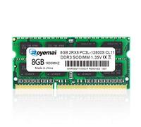 Module de mémoire RAM DDR3L 1600 MHz PC3-12800 1,35 V 2Rx8 Dual Rank 204 broches CL11 sans tampon non ECC SODIMM pour ordinateur portable