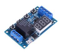 Module de minuterie CC 6 V ~ 30 V D¨¦clenchement de Cycle Marche/arr¨ºt avec Affichage LED Num¨¦Rique Micro USB 5 V Relais