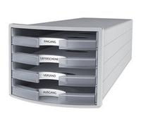 Module de rangement IMPULS 2.0, 4 tiroirs ouverts, gris